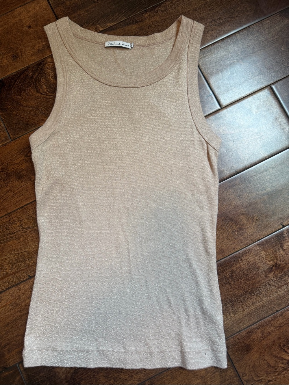 Michael Stars Shimmer Tank Top in Nude